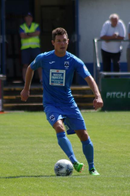 Assistant manager Tim Hicks played well in defence Assistant manager Tim Hicks played well in defence